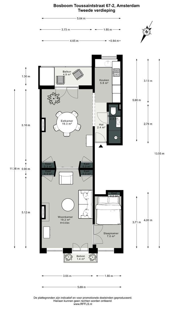 Bosboom Toussaintstraat 67 2, Amsterdam plattegrond-0