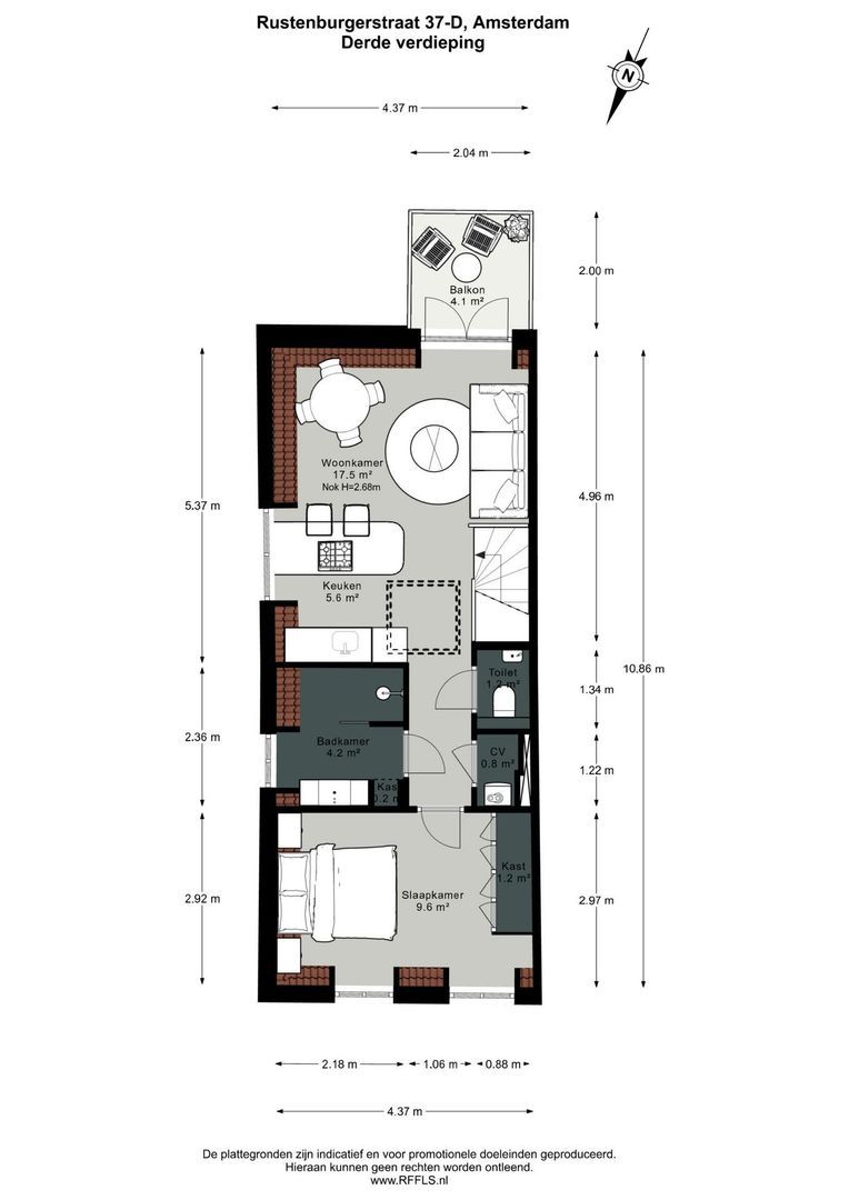 Rustenburgerstraat 37 D, Amsterdam plattegrond-0