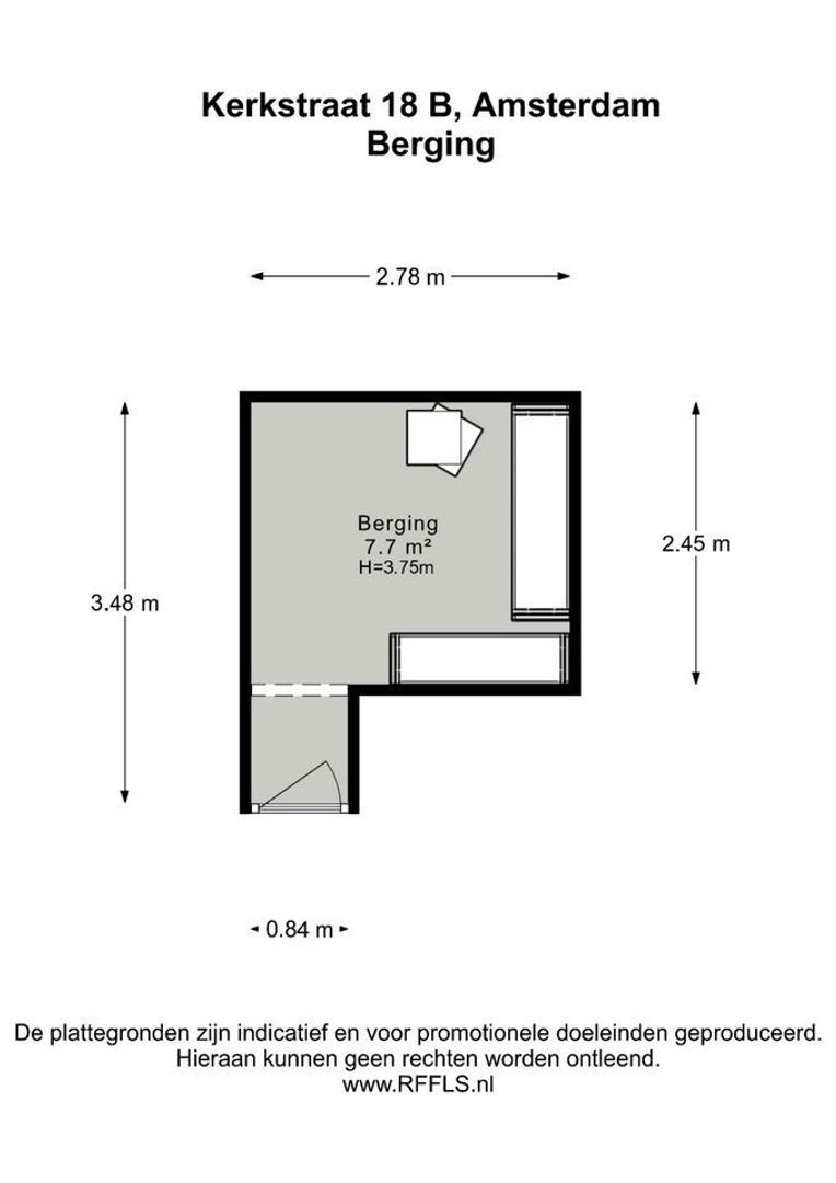 Kerkstraat 18 B, Amsterdam plattegrond-4
