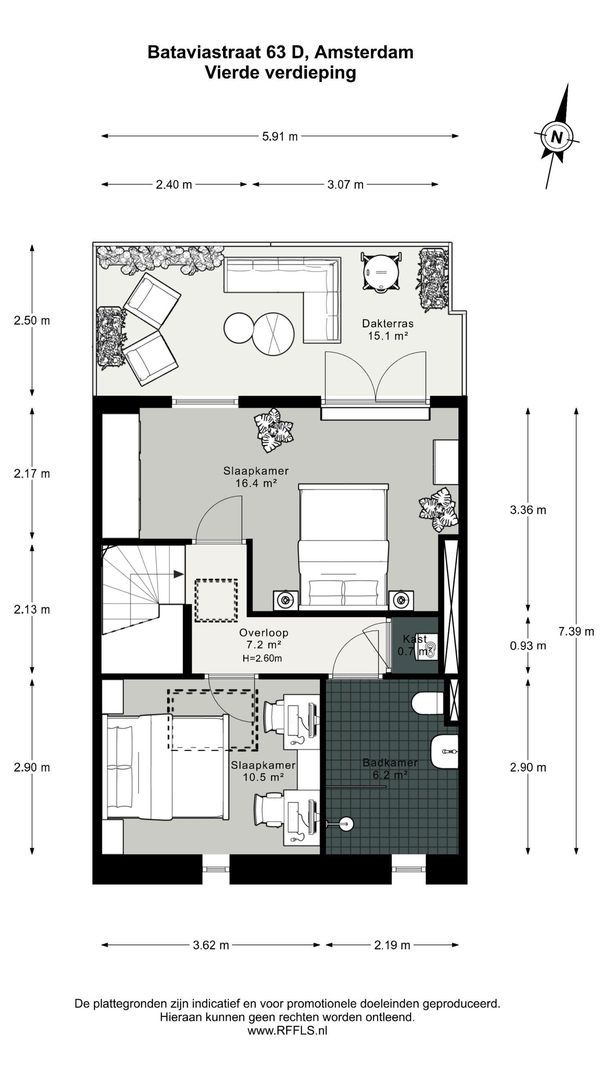 Bataviastraat 63 D, Amsterdam plattegrond-1