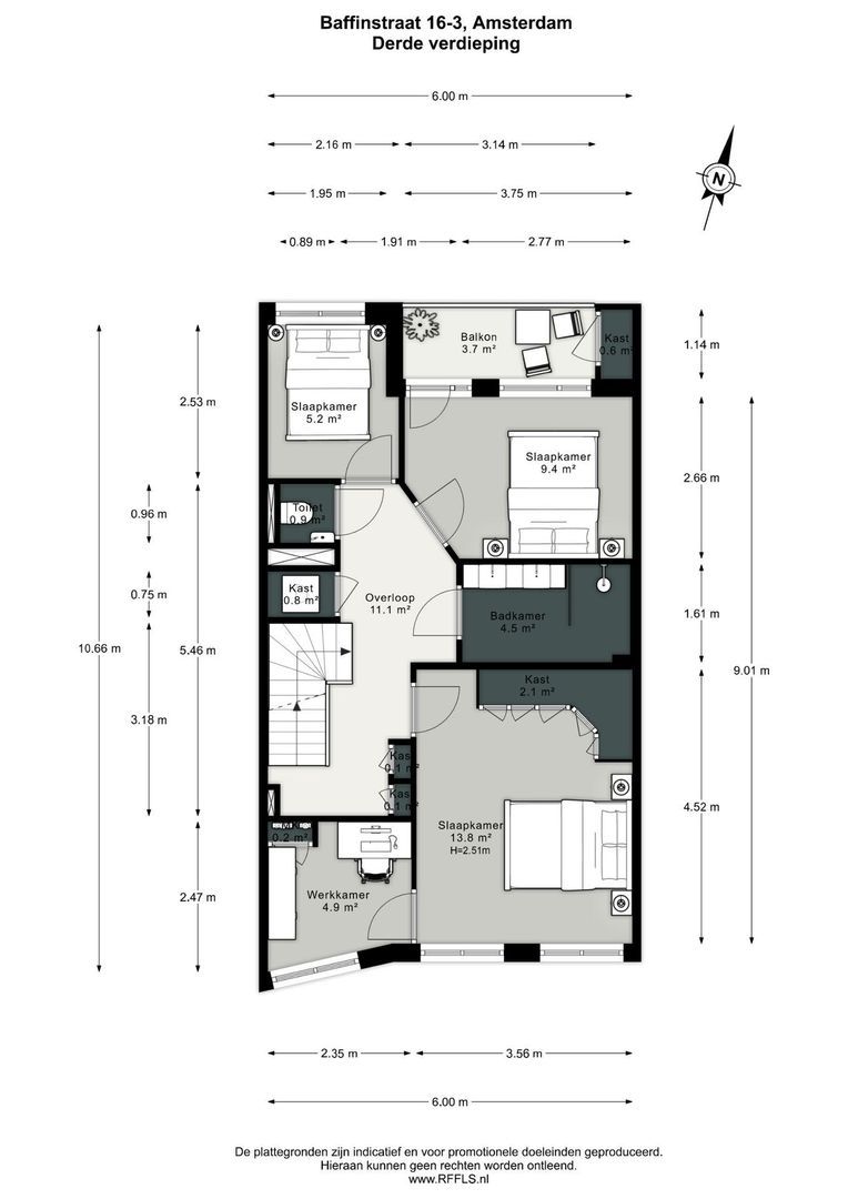 Baffinstraat 16 3, Amsterdam plattegrond-1