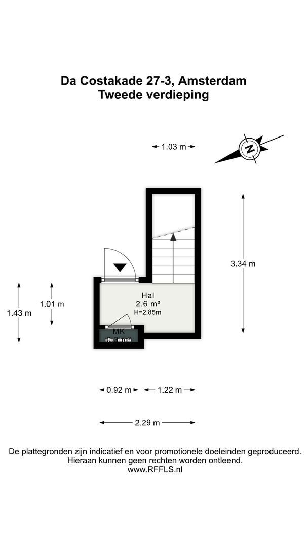Da Costakade 27 3, Amsterdam plattegrond-0