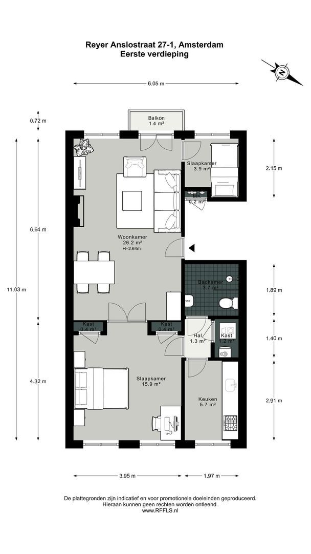 Reyer Anslostraat 27 1, Amsterdam plattegrond-0