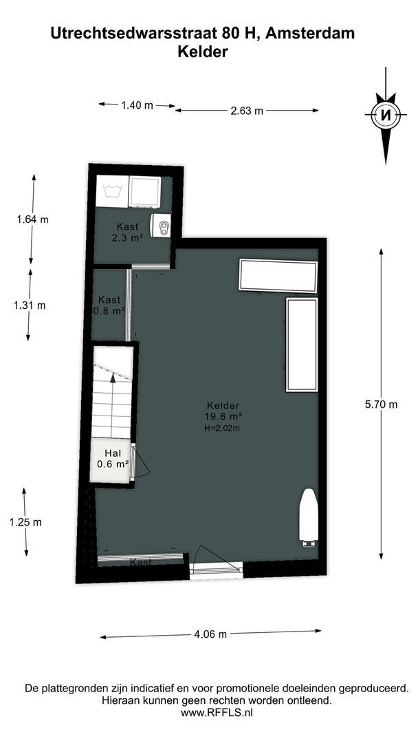 Utrechtsedwarsstraat 80 H, Amsterdam plattegrond-4