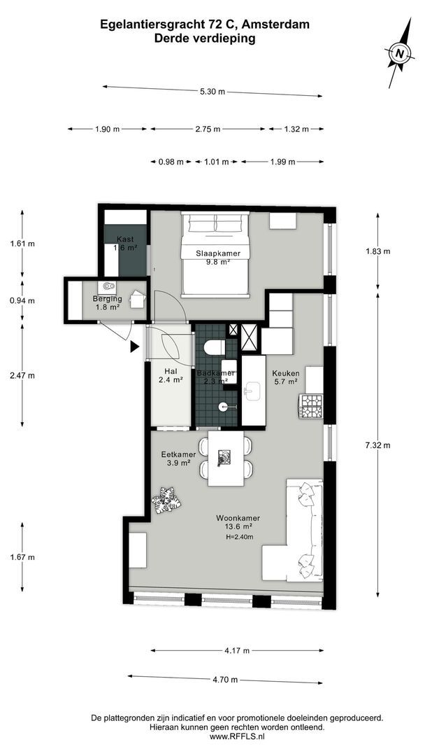 Egelantiersgracht 72 C, Amsterdam plattegrond-0