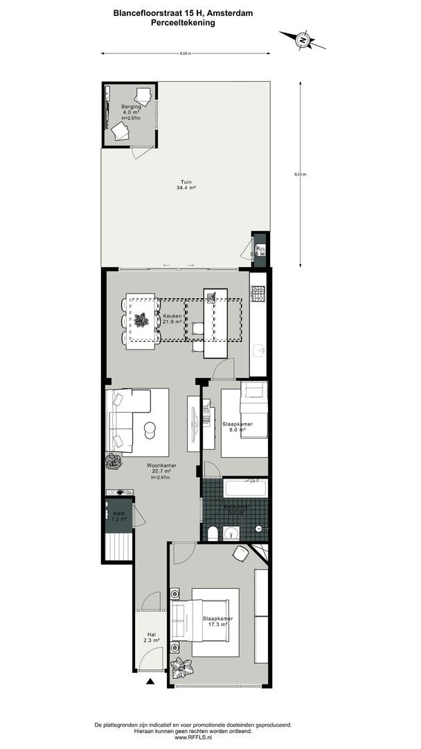 Blancefloorstraat 15 H, Amsterdam plattegrond-2