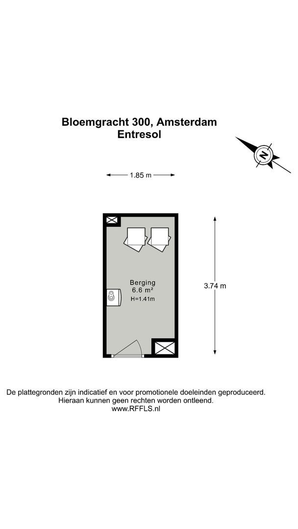 Bloemgracht 300, Amsterdam plattegrond-1