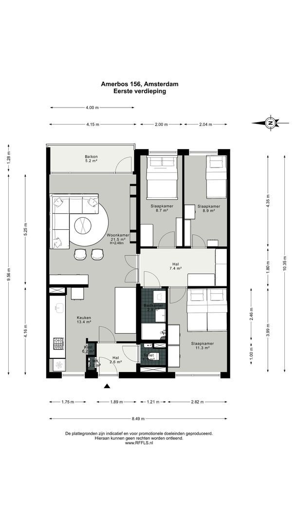 Amerbos 156, Amsterdam plattegrond-0