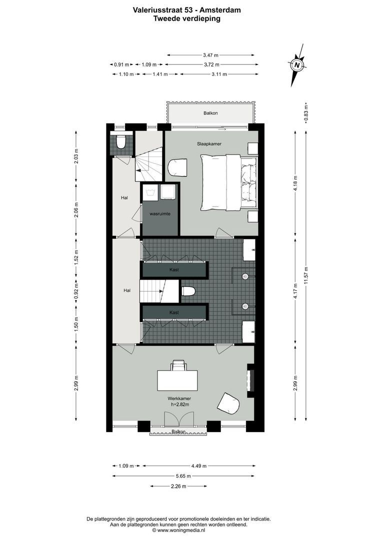 Valeriusstraat 53, Amsterdam plattegrond-3