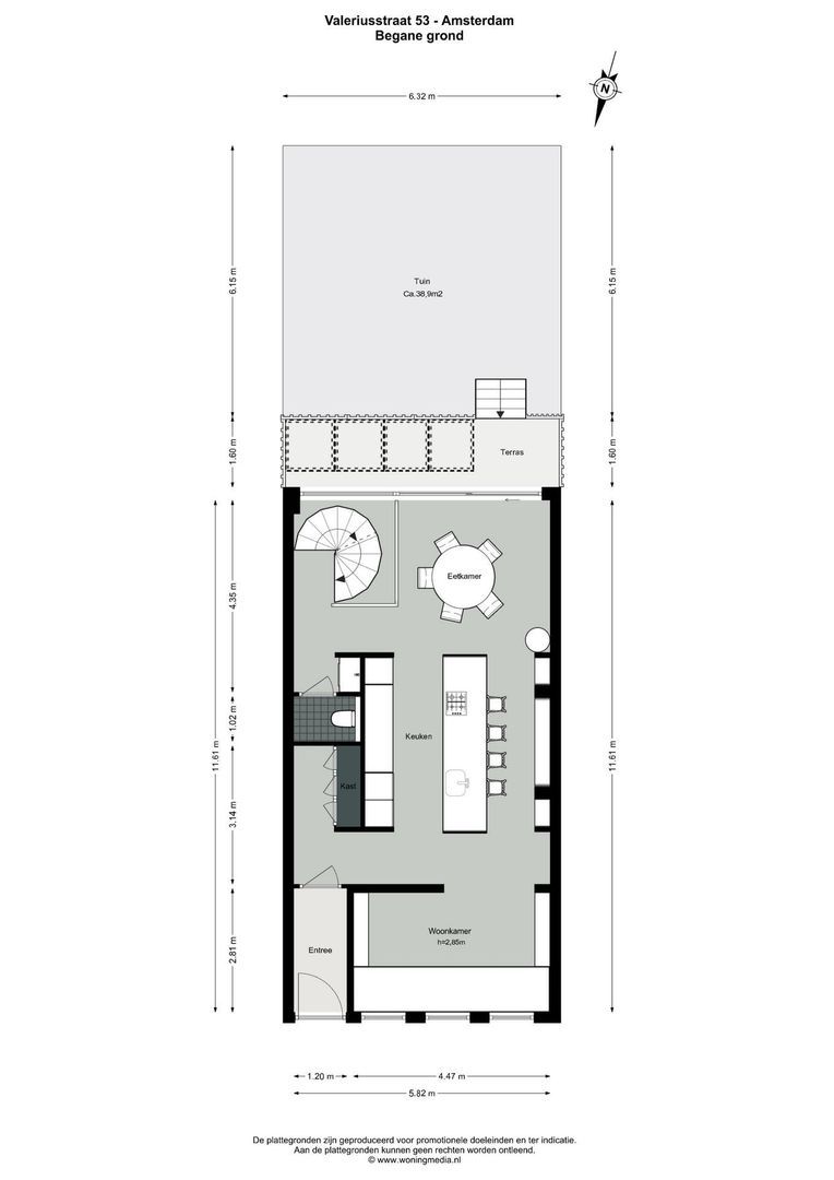 Valeriusstraat 53, Amsterdam plattegrond-1