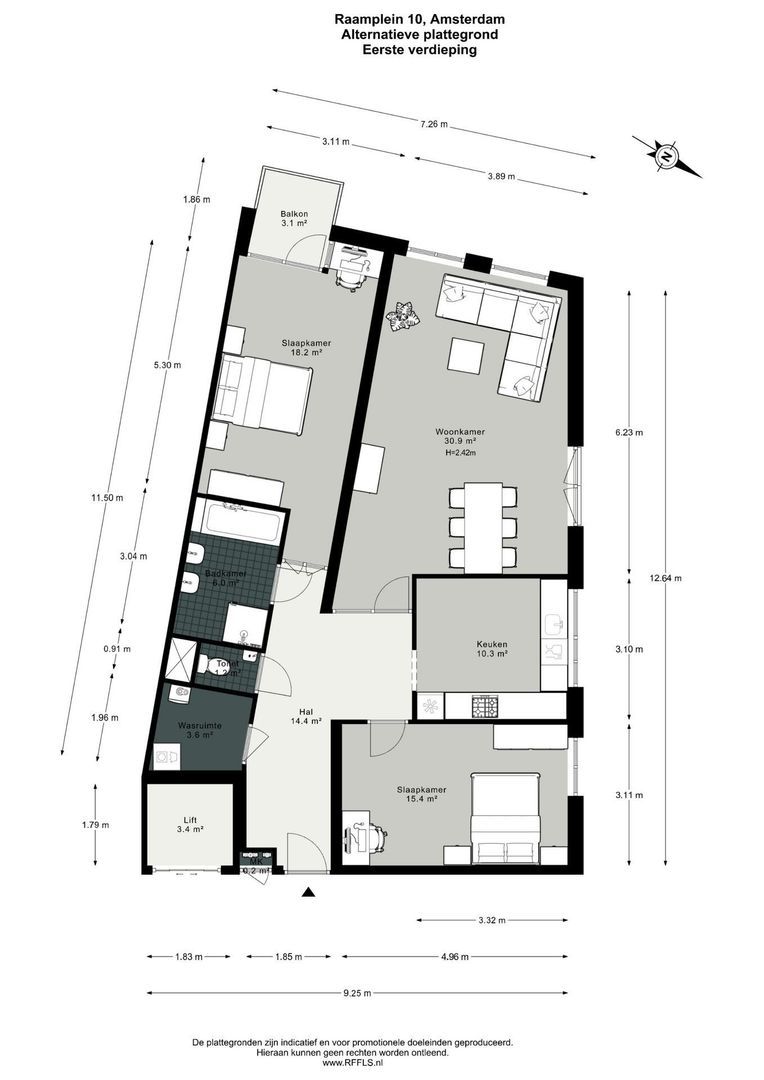 Raamplein 10, Amsterdam plattegrond-1