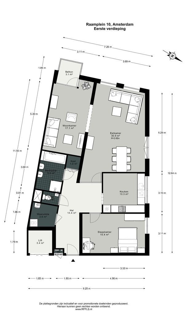 Raamplein 10, Amsterdam plattegrond-0