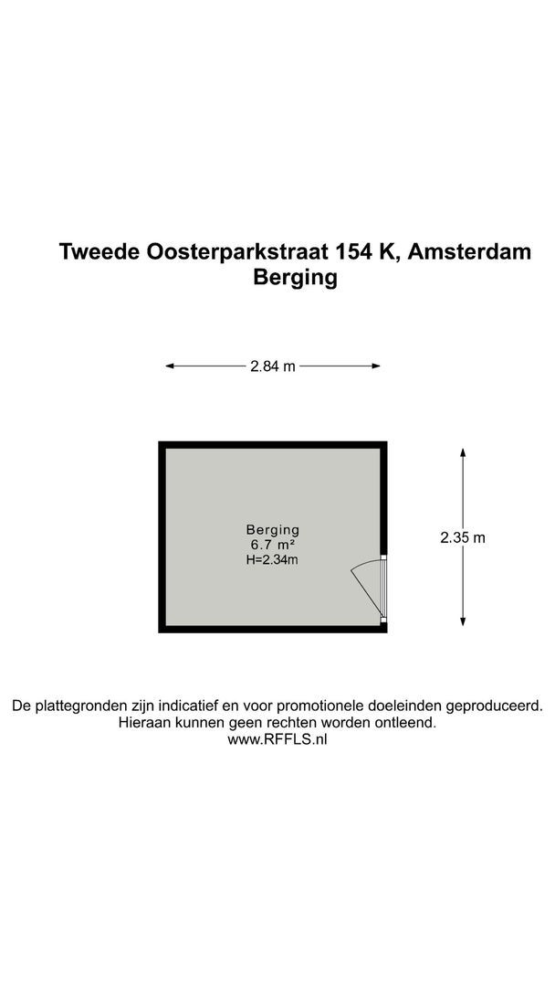 Tweede Oosterparkstraat 154 K, Amsterdam plattegrond-2