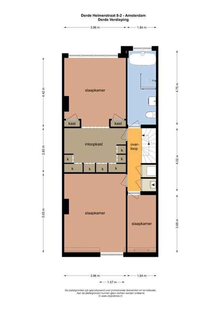 Derde Helmersstraat 8 2, Amsterdam plattegrond-2