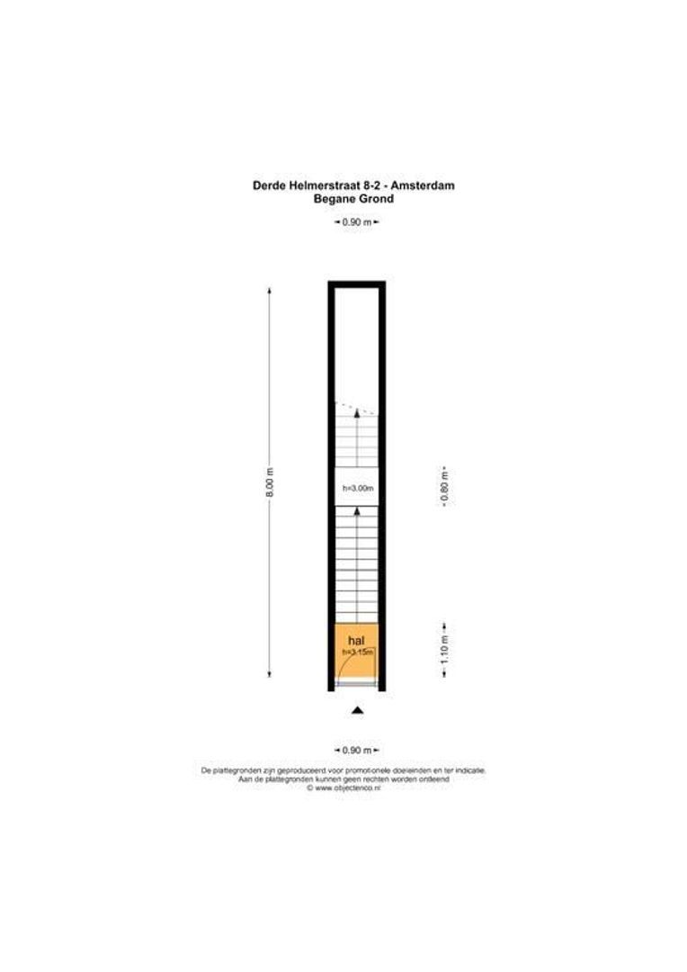 Derde Helmersstraat 8 2, Amsterdam plattegrond-0