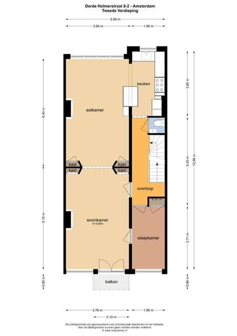 Derde Helmersstraat 8 2, Amsterdam plattegrond-4