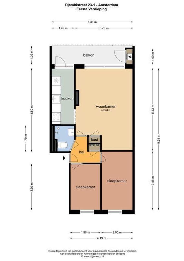 Djambistraat 23 I, Amsterdam plattegrond-0