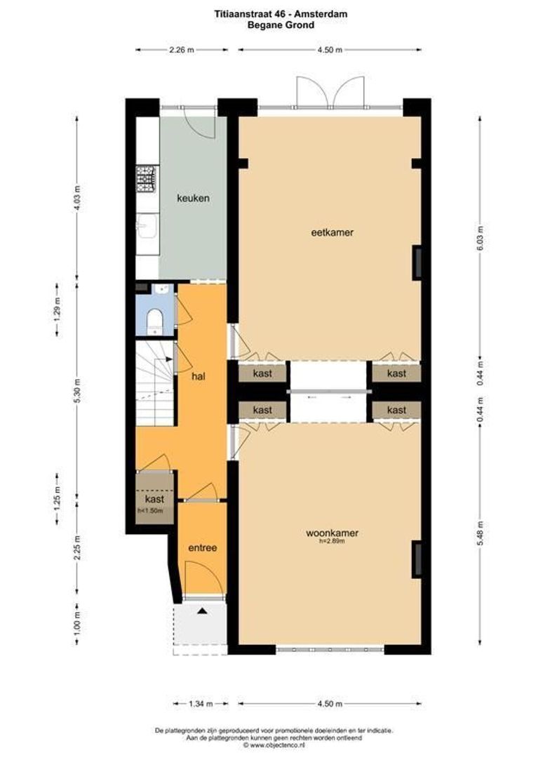 Titiaanstraat 46 HS, Amsterdam plattegrond-0