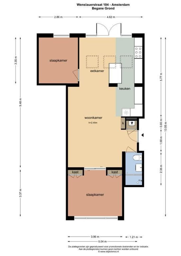 Wenslauerstraat 104 hs, Amsterdam plattegrond-0