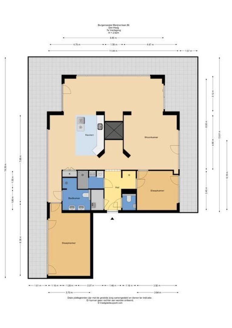 Burgemeester Marijnenlaan 86, Den Haag plattegrond-1