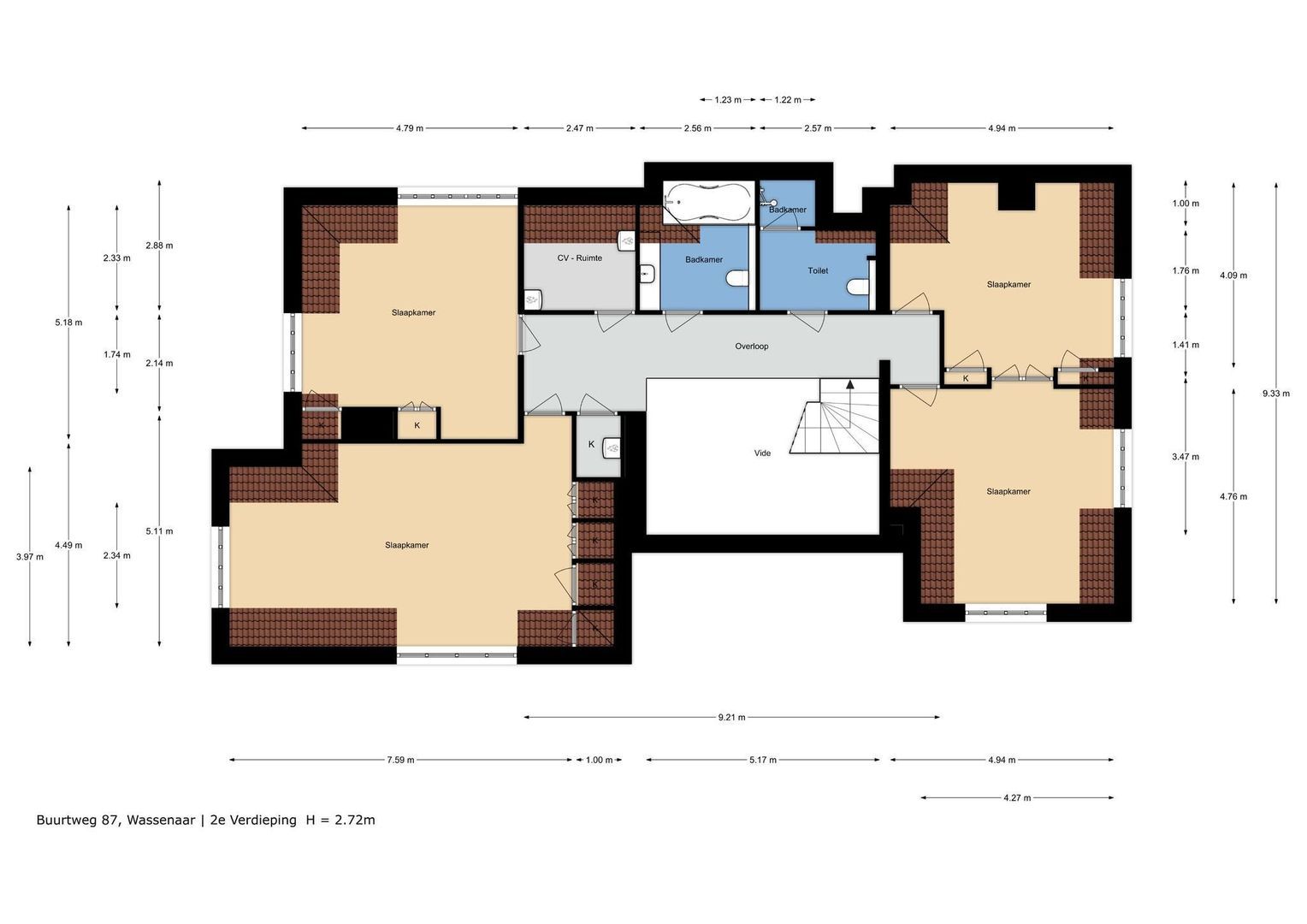 Buurtweg 87, Wassenaar plattegrond-1