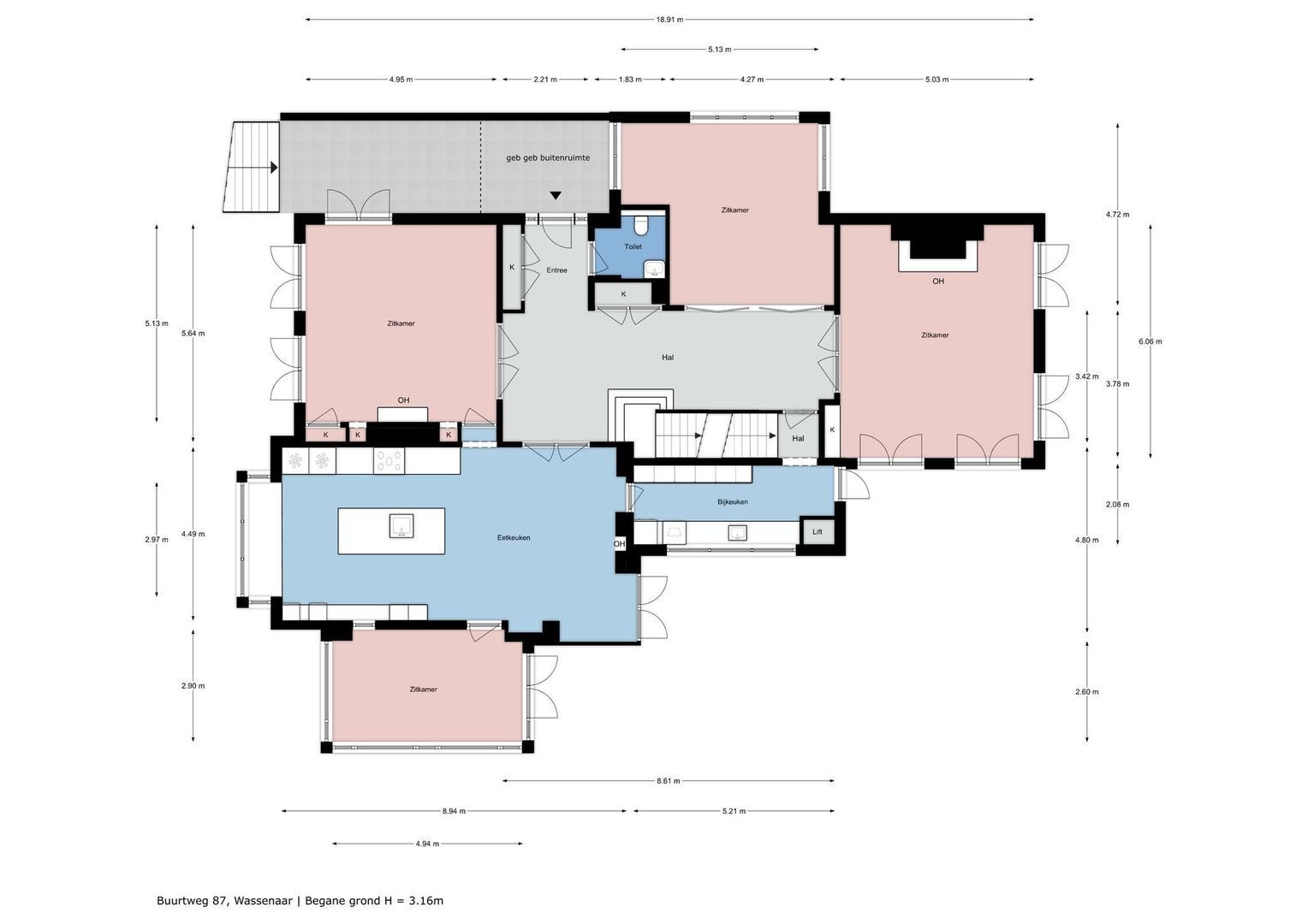 Buurtweg 87, Wassenaar plattegrond-3