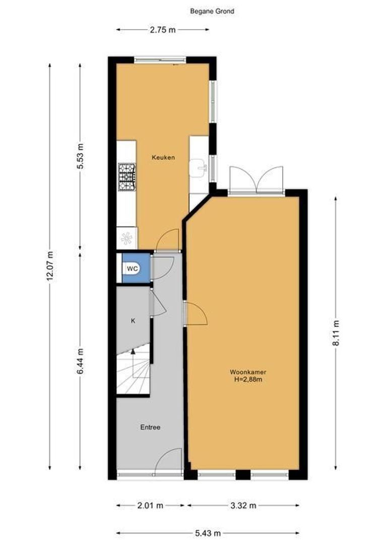 Ripperdastraat 69, Den Haag plattegrond-1