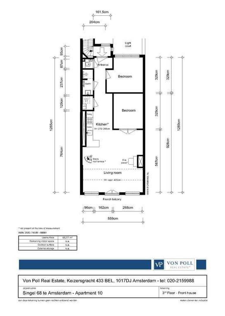 Singel 68 H, Amsterdam plattegrond-0