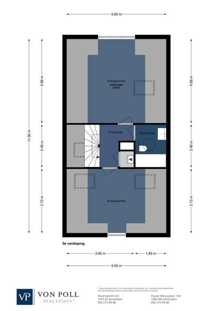 Marnixstraat 161 D, Amsterdam plattegrond-1