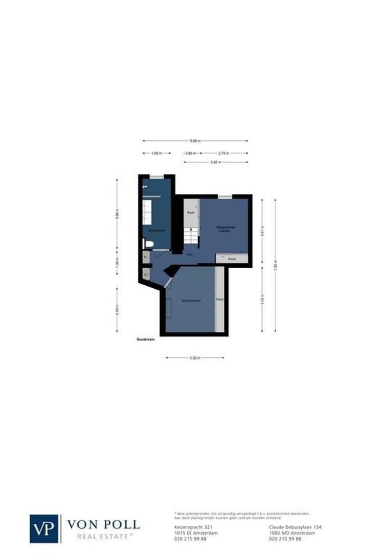 Bestevaerstraat 105 H, Amsterdam plattegrond-1
