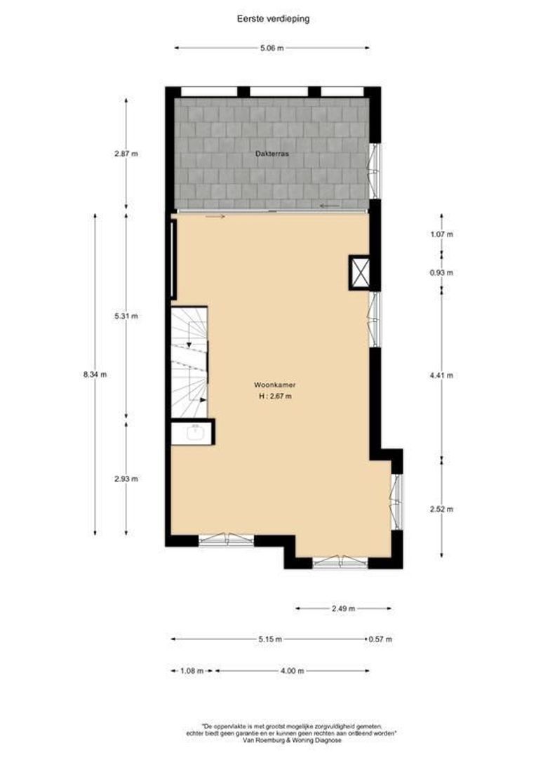 Landstraat 225, Bussum plattegrond-0