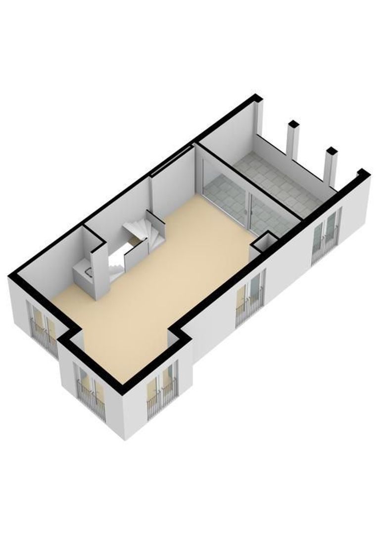 Landstraat 225, Bussum plattegrond-1