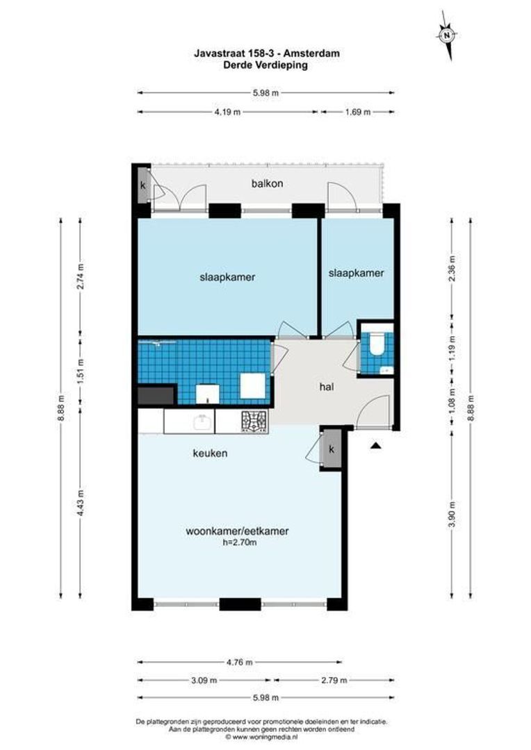 Javastraat 158 3, Amsterdam plattegrond-0