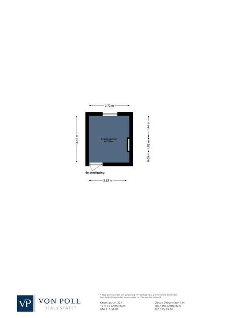 De Clercqstraat 45 3, Amsterdam plattegrond-1