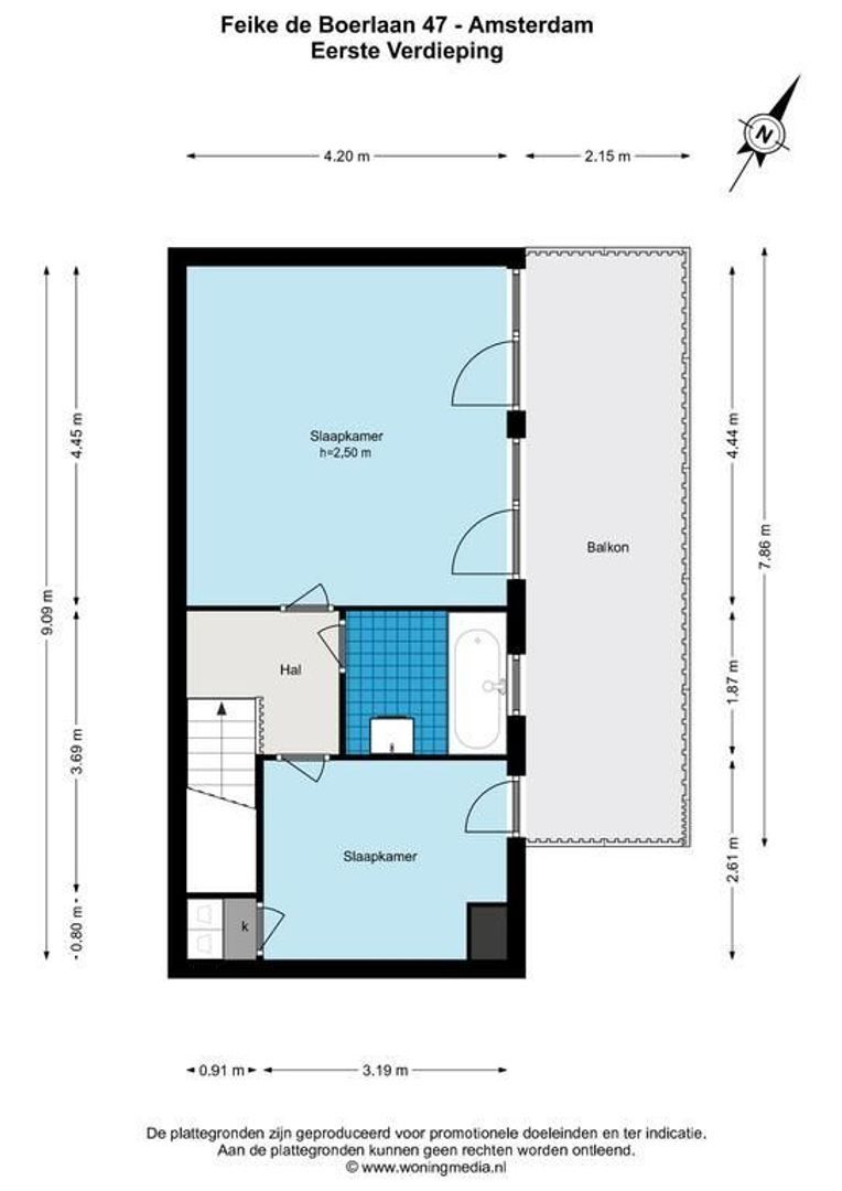 Feike de Boerlaan 47, Amsterdam plattegrond-1