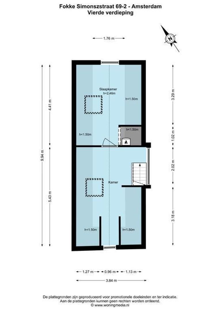 Fokke Simonszstraat 69 2, Amsterdam plattegrond-7