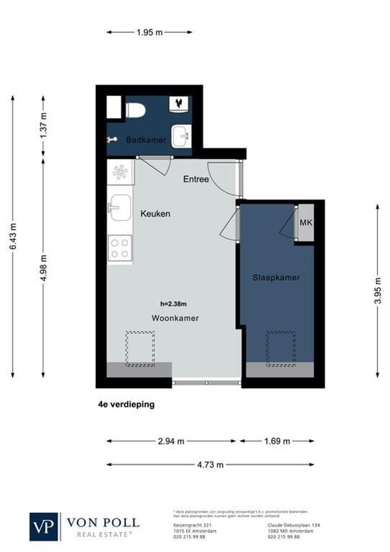 Spaarndammerstraat 39 4V, Amsterdam plattegrond-0