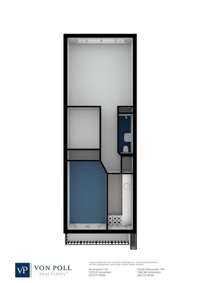Lange Leidsedwarsstraat 25 3, Amsterdam plattegrond-0