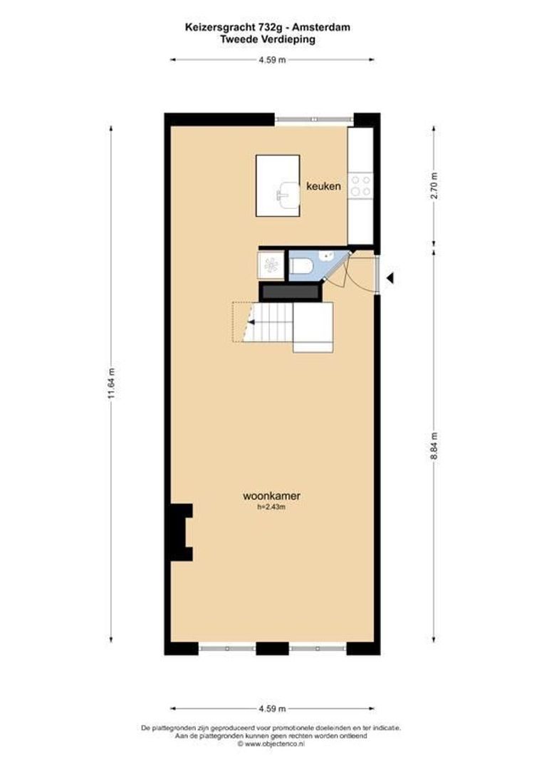 Keizersgracht 732 G, Amsterdam plattegrond-5
