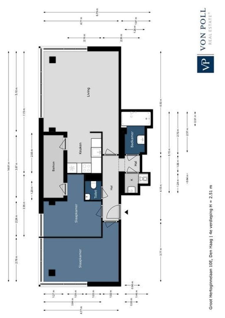 Groot Hertoginnelaan 10 E + PP, Den Haag plattegrond-0