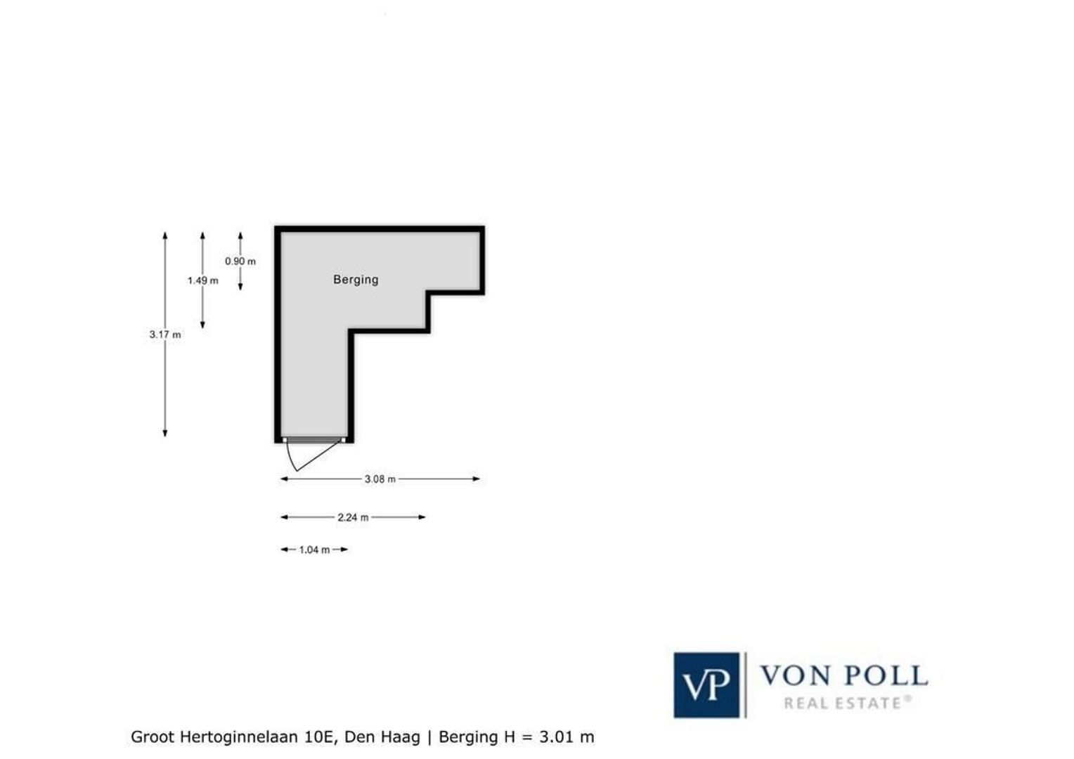 Groot Hertoginnelaan 10 E + PP, Den Haag plattegrond-1