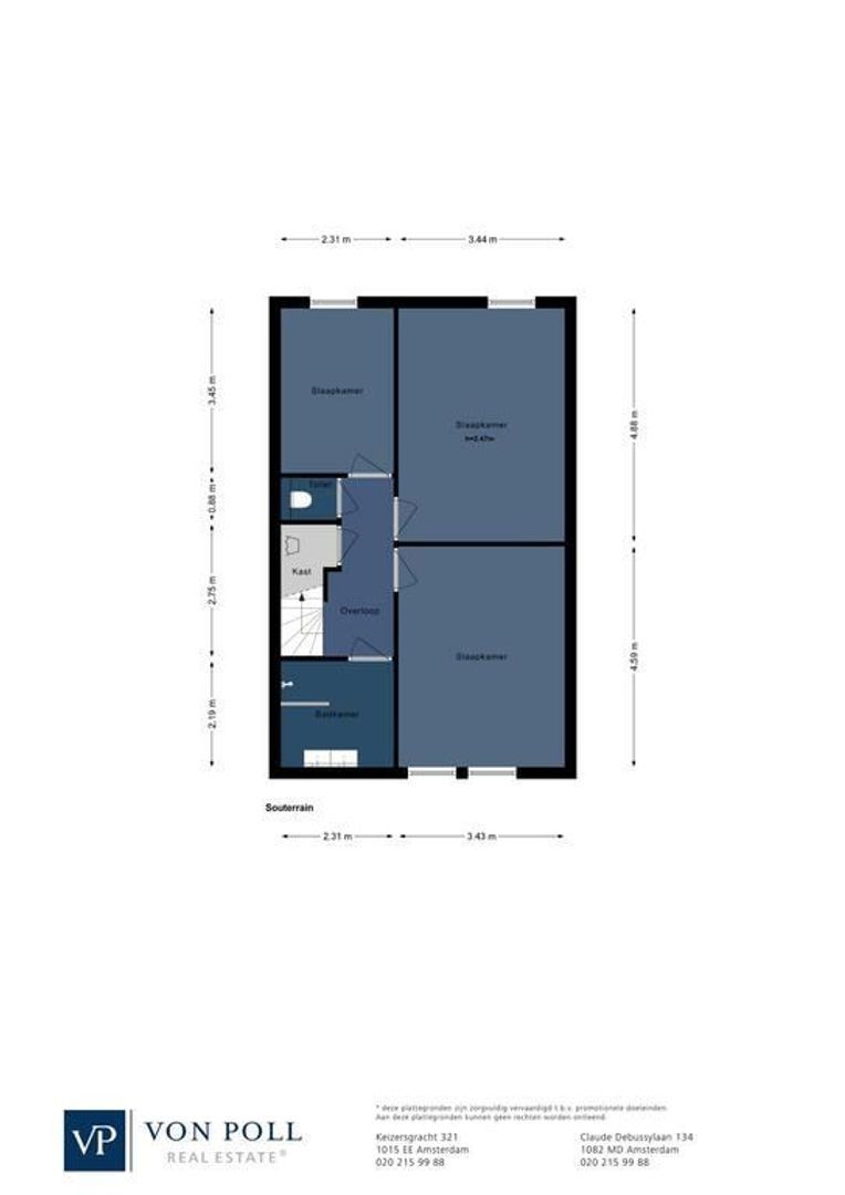 Vogelenzangstraat 12 hs, Amsterdam plattegrond-2