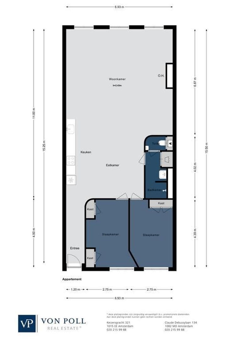 Herengracht 414 II, Amsterdam plattegrond-0