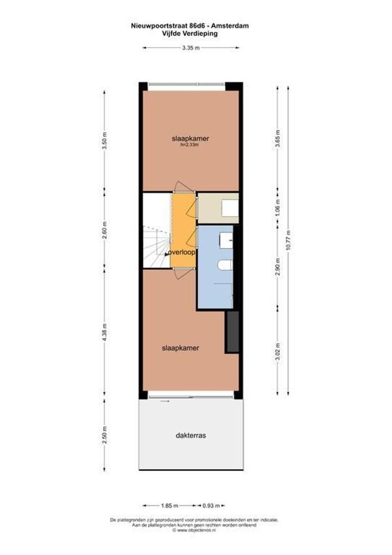 Nieuwpoortstraat 86 D6+PP, Amsterdam plattegrond-1