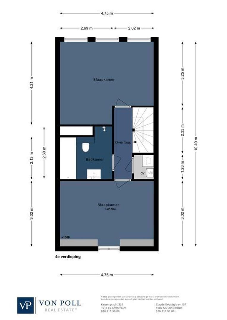 Bentinckstraat 23 C, Amsterdam plattegrond-2