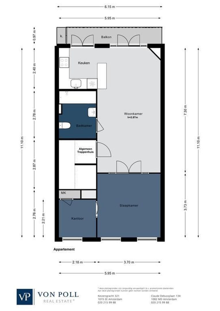 Michelangelostraat 89 2, Amsterdam plattegrond-1