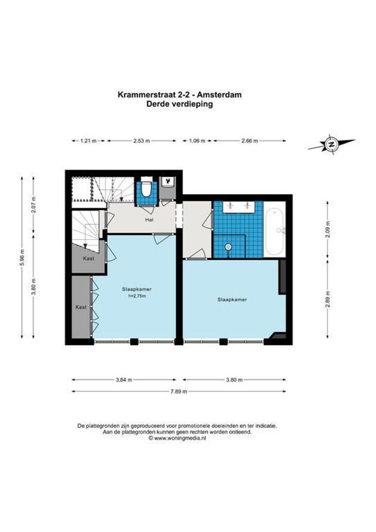 Krammerstraat 2 2, Amsterdam plattegrond-0