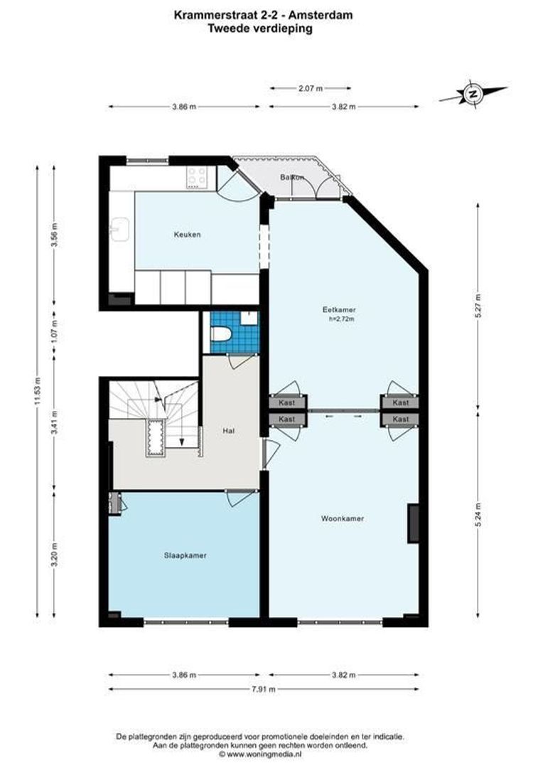Krammerstraat 2 2, Amsterdam plattegrond-7