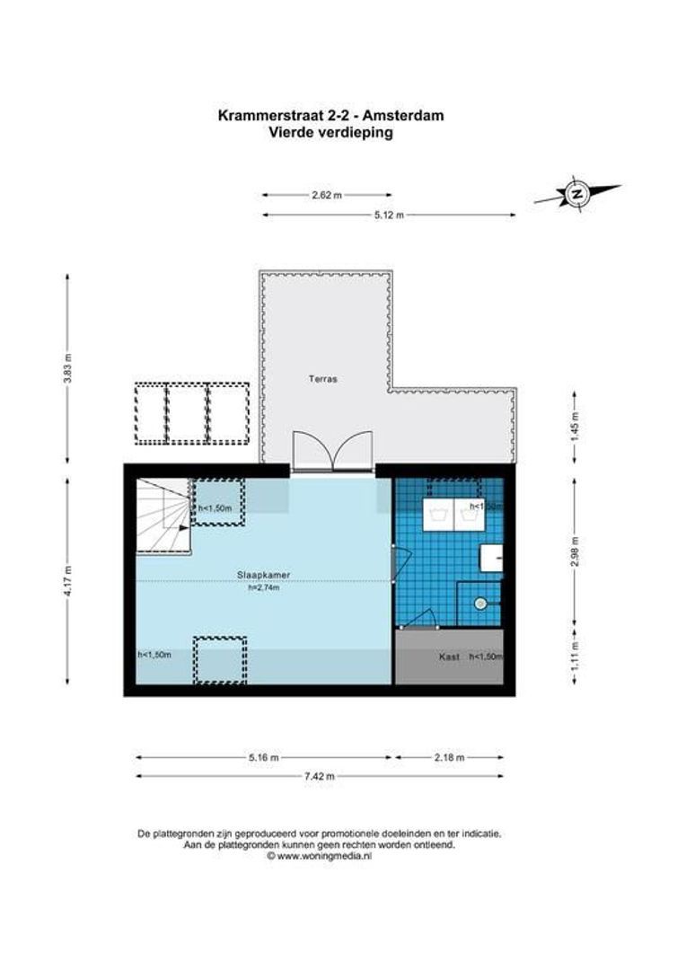 Krammerstraat 2 2, Amsterdam plattegrond-10