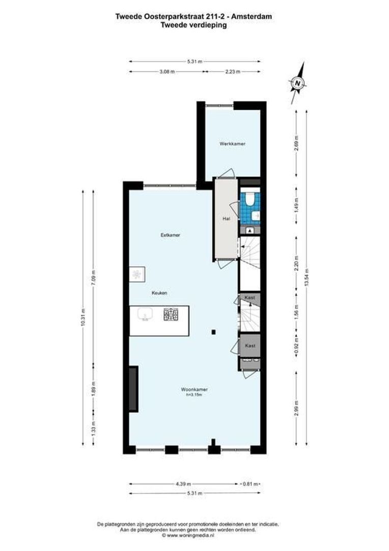 Tweede Oosterparkstraat 211 2, Amsterdam plattegrond-10